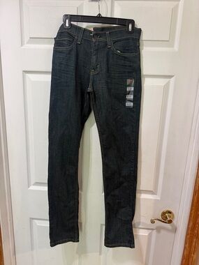 Levi's Men Slim Straight Jeans in Dark Wash Blue